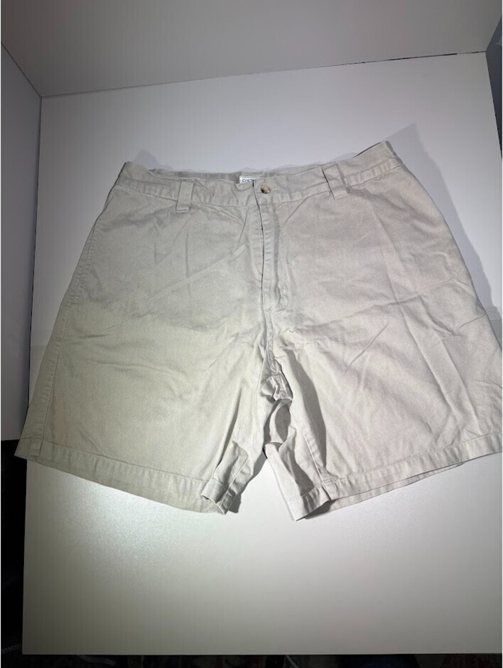 Vintage County Seat Mens 36 Khaki Shorts 100% Cotton 90s Dad Chino 7" Inseam